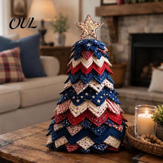 DIY Fabric Tree Supplies Halloween Quilted Kit, Witch Cat Spider Fall Seasonal Decorations 3D Padded Sewing Craft Project for Quilting Beginners,
