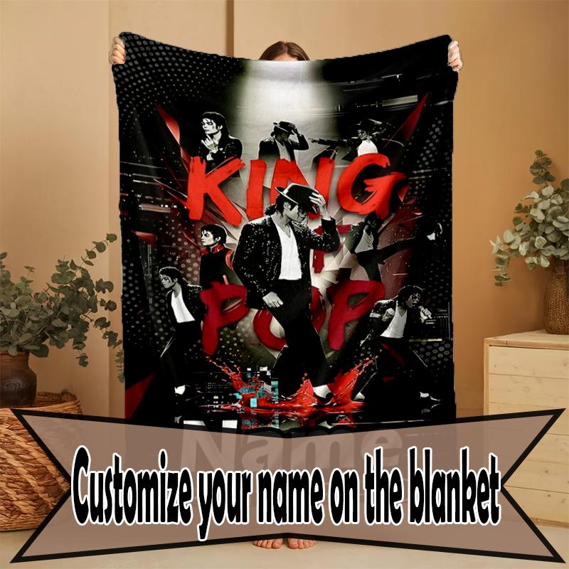 Individuell personalisierte Michael Jackson Print Decke, Heimdekoration, Schlafzimmer, Sofa, Camping, Couch, Geschenke für Geburtstag Weihnachten
