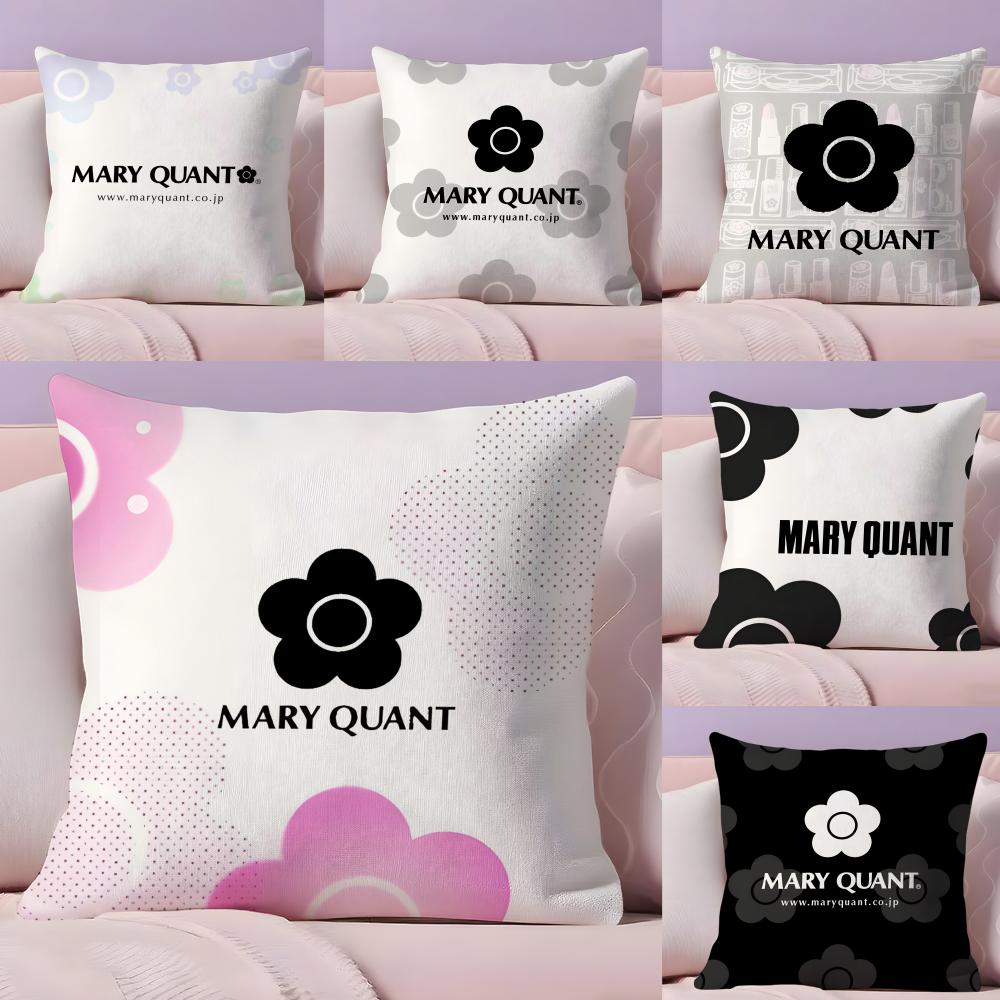 Coole MMary QQuant Kissenbezüge Kurzer Plüsch Beidseitiger Druck Quadratische Kissenbezüge für Sofa Heimkissen Dekoration