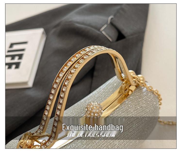 2025 Luxury French Rhinestone Single Shoulder Evening Crossbody Bag