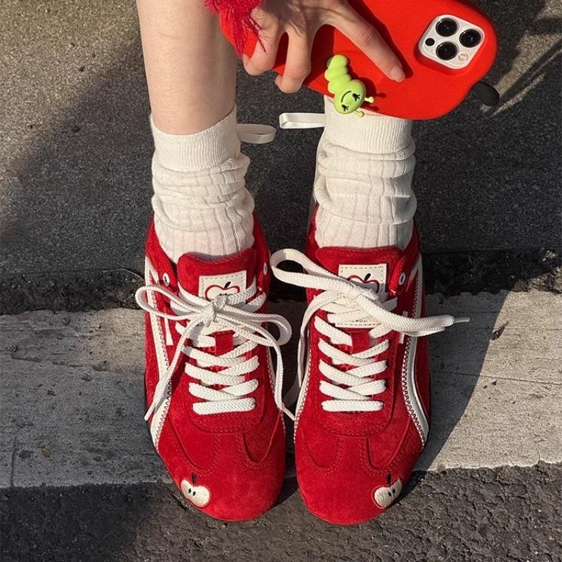 Red Apple Women's Spring Summer New Lightweight Versatile Sports and Leisure Board Shoes