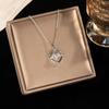 Light Luxury Zircon Full Diamond Choker Necklace Titanium Steel Versatile Minimalist Accessories for Women