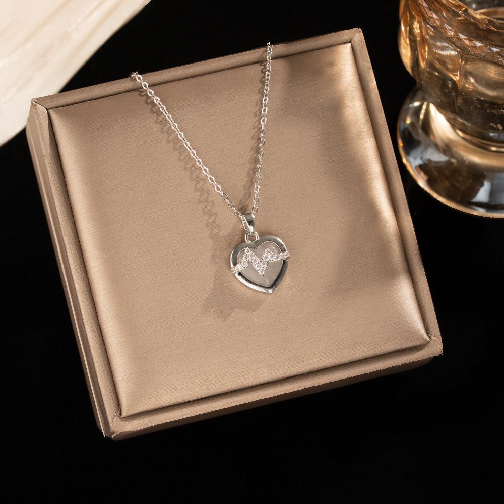 Light Luxury Zircon Full Diamond Choker Necklace Titanium Steel Versatile Minimalist Accessories for Women