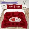 SK Praga Slavia Wzór Pościel Zestaw Kołdra Poszewka na Poduszkę Dekoracja Domu Prezent Urodzinowy (1 * poszwa na kołdrę + 2 * poszewki na poduszki bez rdzenia)86
