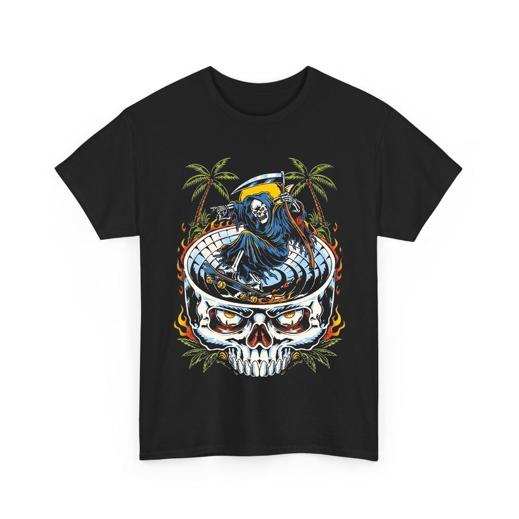 Grim Reaper Skater Graphic T-Shirt