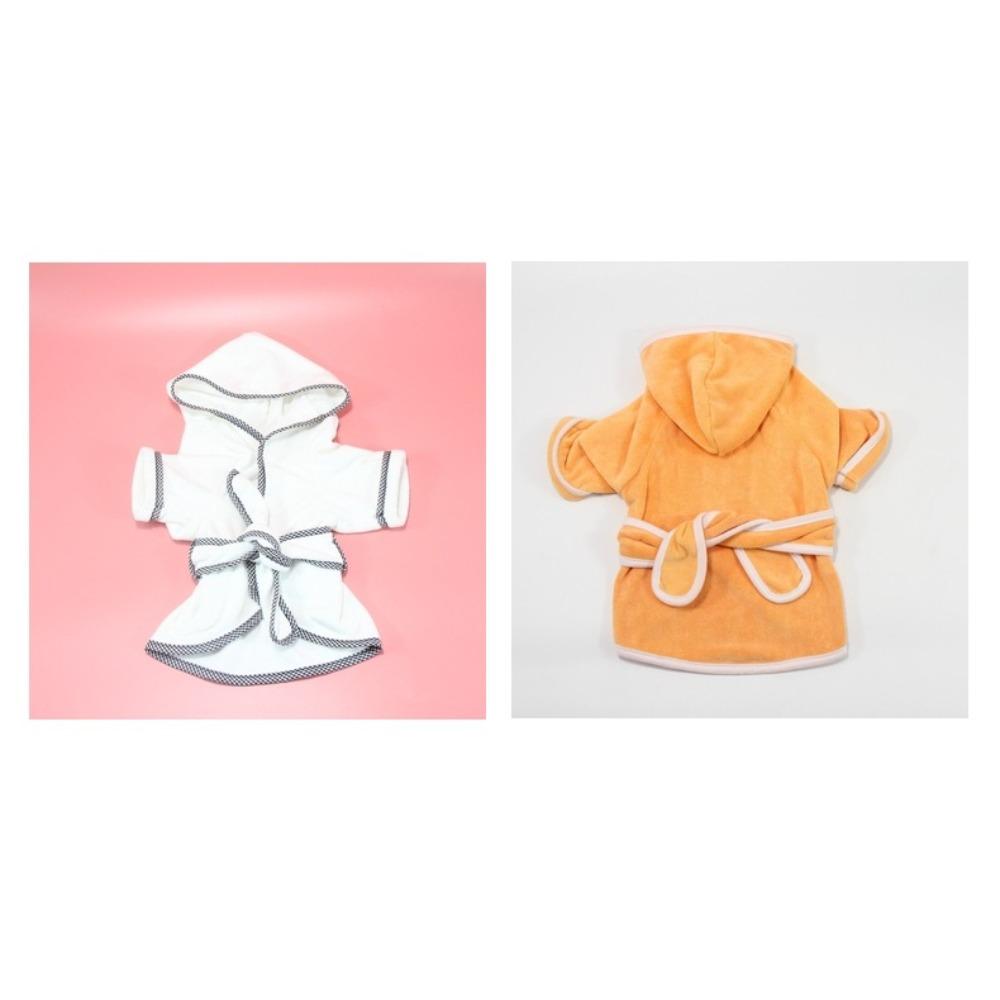 Microfiber Towel Material Dog Bathrobe Quick Dry Fast Absorbent Pet Drying Coat with Adjustable Magic Tape for All Dog Sizes