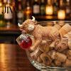 Small Resin Decor for Plants Drunk Highland Cow Figurine Plant Pot Hanger, Cute Animal Hanging Figurines, Decorative Hanger Waterproof Micro