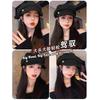 Hat Female Solid Color Versatile Autumn and Winter Octagonal Hat Show Face Small Art Retro Newsboy Hat Tide
