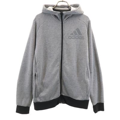 Adidas Long Sleeve Sweat Zip Hoodie Gray PRIME Men's Used