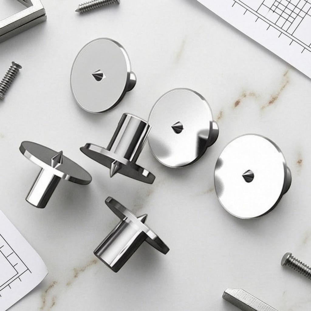 6 Pieces Locating Pin Thickened Construction Shiny Alignment with Flange