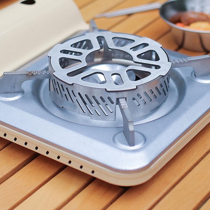 Camp Stove Windproof Rings Outdoor Gas Stove WindShield Stainless Steels Stove Windscreen Windproof Gas Stove Rack