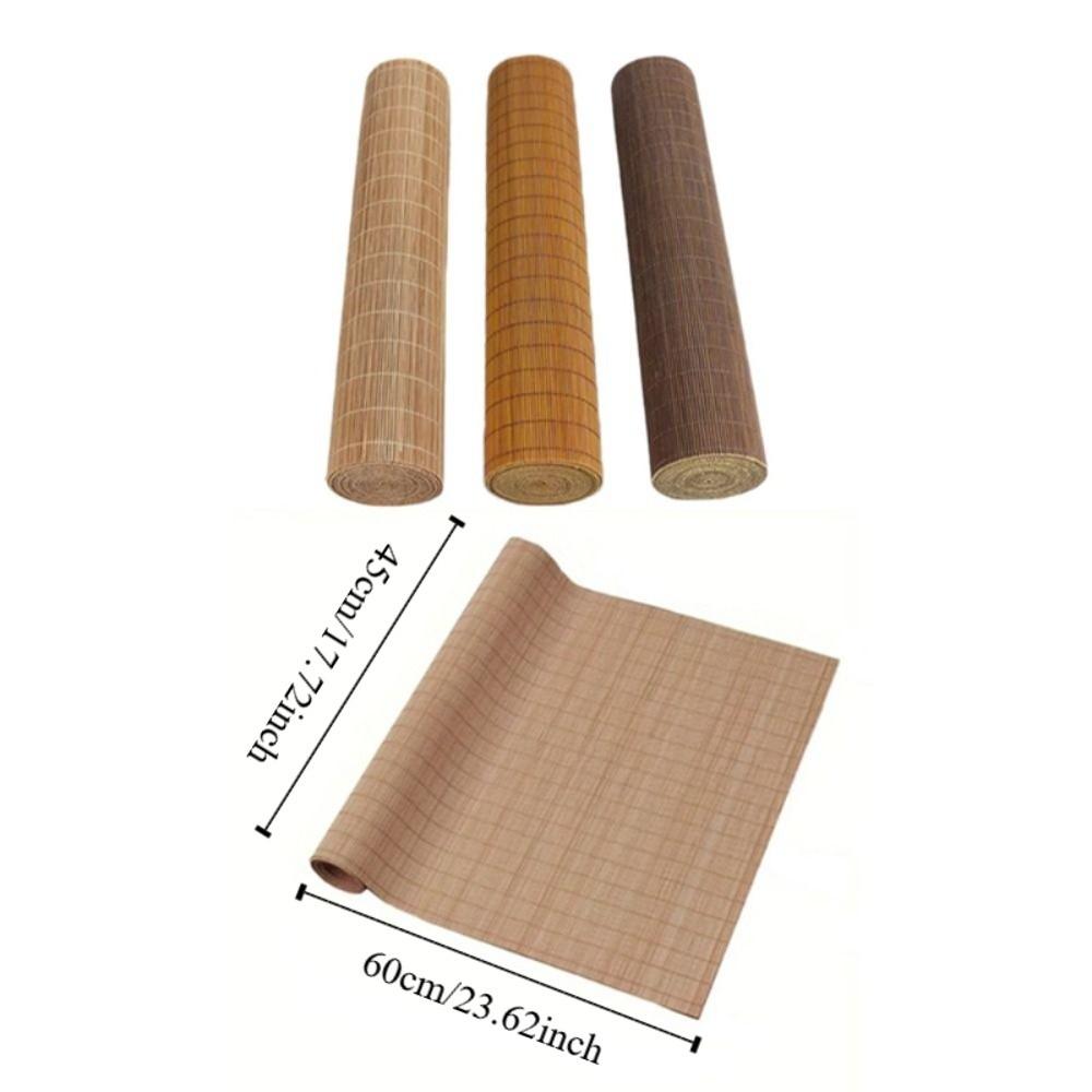 Japanese Style Natural Bamboo Tea Table Runner Vintage Insulated Table Pad Cutting Traditional Placemat Office
