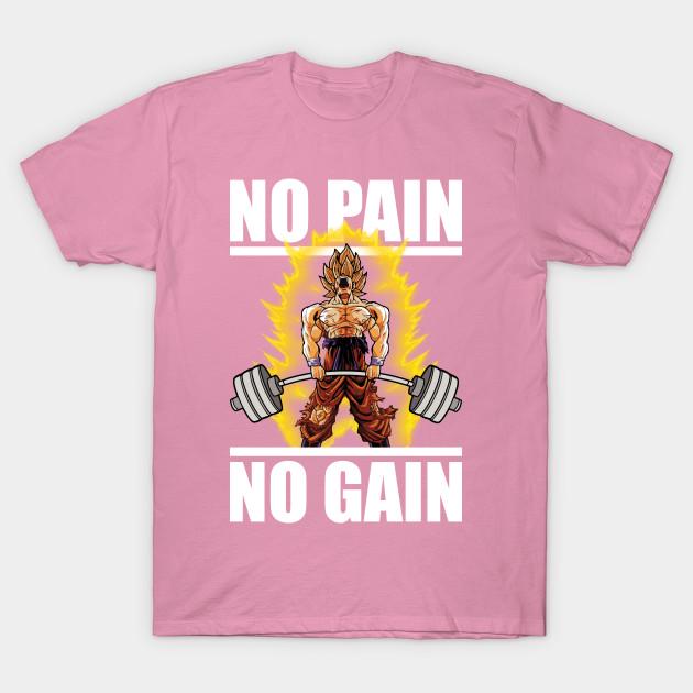 T Shirt Women No Pain No Gain Goku Deadlift Harajuku Print Kawaii Tshirt Summer Short Sleeve Female T-Shirt Top Tee
