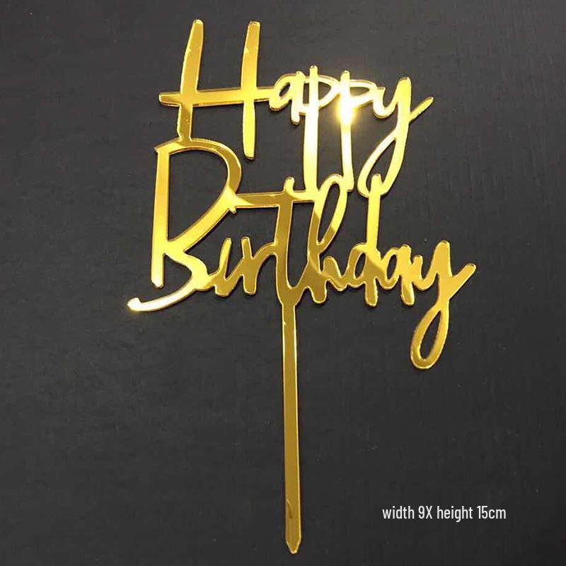 Father's Day Cake Topper: Healthy & Happy Birthday Dad Figurine