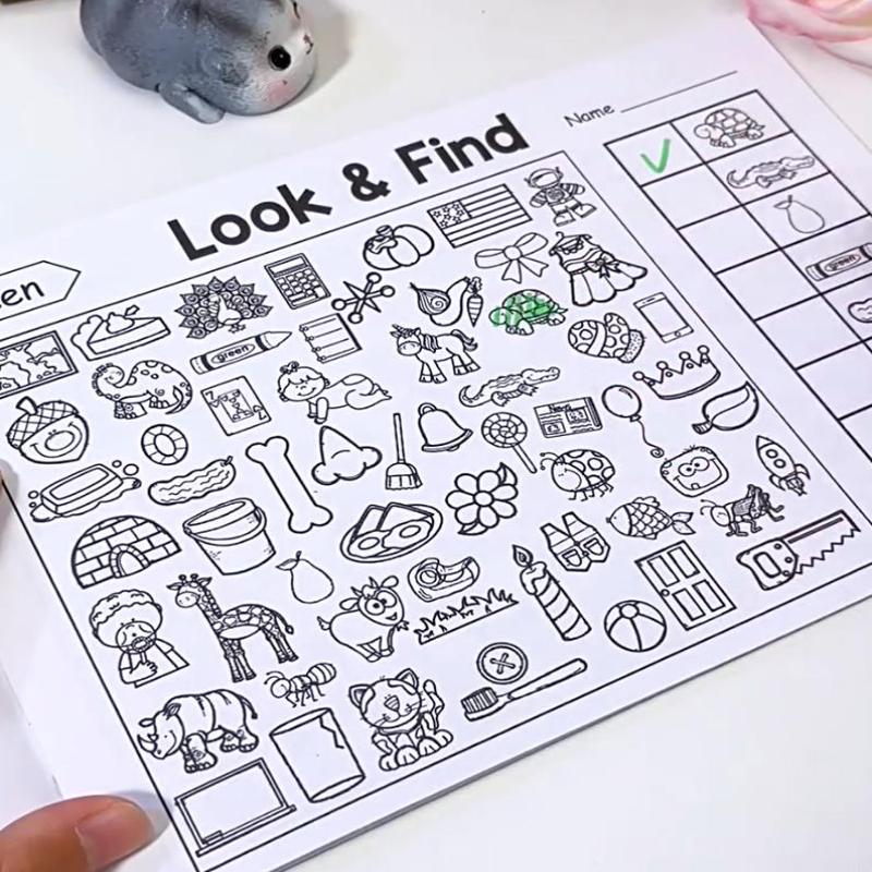 32 Pages/Book Children'S Enlightenment Coloring Training Interactive Game Children'S Observation Concentration Fun To Find Games