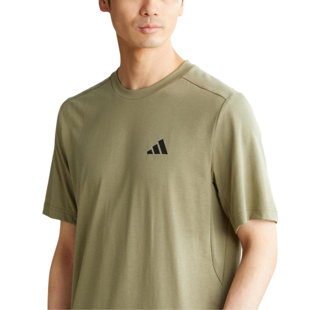 Adidas AEROREADY T Shirts Men's Khaki Crew Neck Moderate H58973