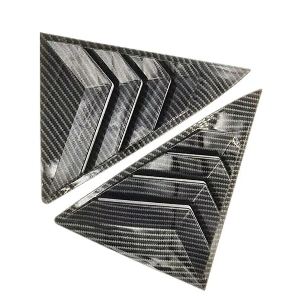 For Toyota Camry Sedan 2012-2017 Car Rear Louver Window Side Shutter Cover Trim Sticker Vent Scoop ABS Carbon Fiber Accessories