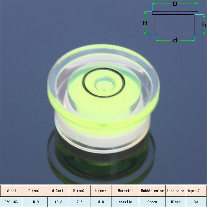 Multi Specification Circular Electronic Scale Spirit Level Bubble Bead Step Embedded Style Water Bubble Level 1PCS Hole D14-18mm