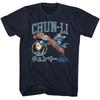 Street Fighter Chun Li Varsity Navy Gaming Shirt Unisex T-Shirt