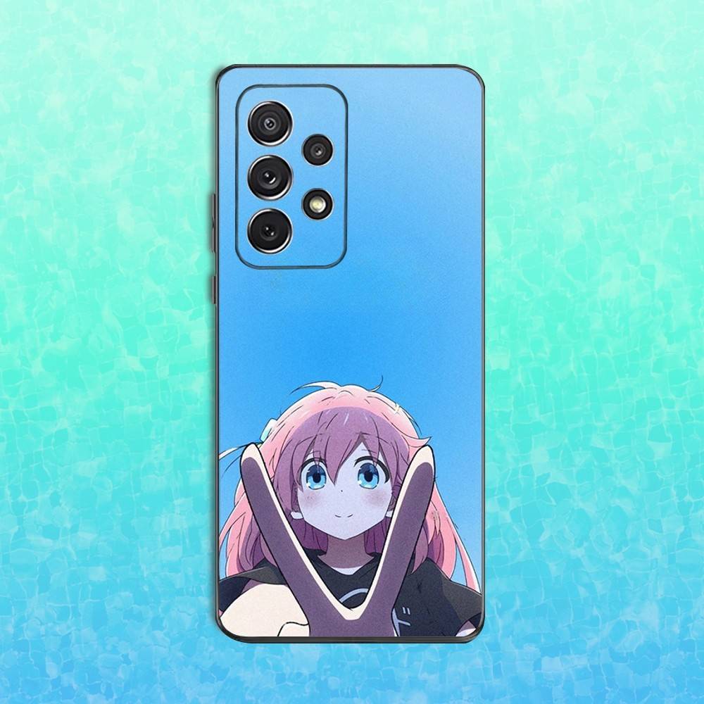 Cartoon B-Bocchi The R-Rock Phone Case For Samsung S25,S24,S23,S22,S21,S20,S10,Ultra,Plus,Lite,FE,Soft Silicone Black Cover