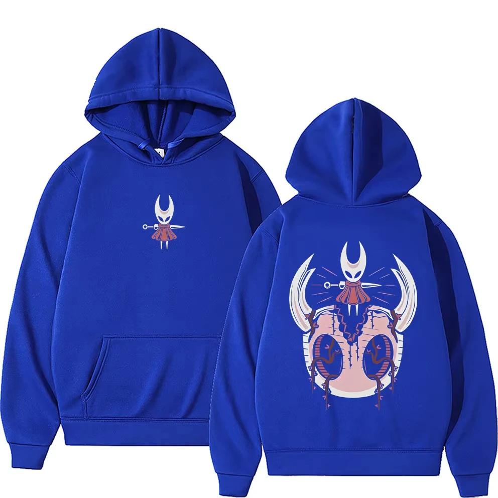 Game Hollow Knight Double Sided Graphic 2D Hoodie Men Women Clothing Fashion Casual Oversized Pullover Male Vintage Fleece Hoodi