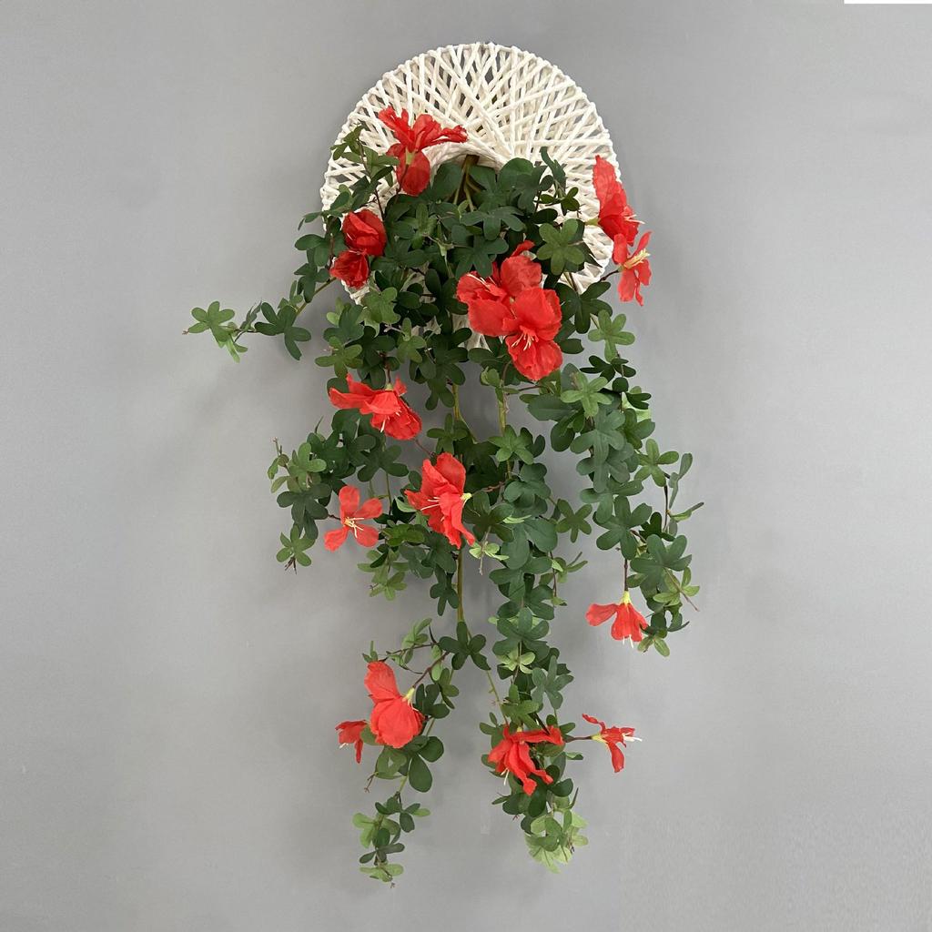 Wisteria Vine Artificial Silk Flower Wall Hanging for Indoor Decoration