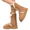 Moda Lujo Invierno Mujer Largo Felpa Cálido Botas de Nieve Zapatos Casuales Nuevo Ante Piel Botines Chelsea Planos Plataforma Señoras Zapatos Gruesos