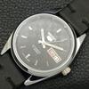 REFURBISHED AUTOMATIC SEIKO 5 MENS WATCH JAPAN MADE BLACK DIAL CUSTOM a440083-2