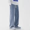 Dünne/Dicke Casual herren Plus Samt 78% Baumwolle Kordelzug Denim Jeans Baggy Breite Bein Hosen Gerade Hosen Jogginghose Für männer Hip Hop