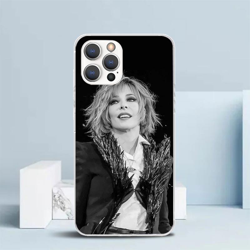 Mylene Farmer Soft Cover for iPhone 16 17 Air 15 14 Pro Max 16E Phone Case 13 Mini 12 11 7 SE 8 Print Pattern Fit Cases 16 17 Ai
