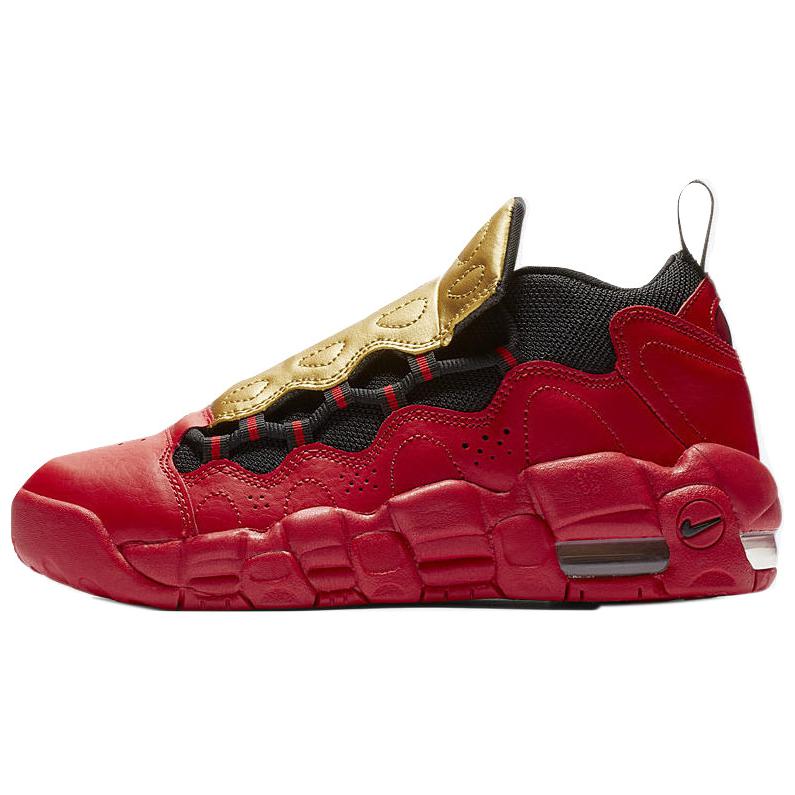 New Nike Air More Money University Red Metallic Gold GS AH5215-600