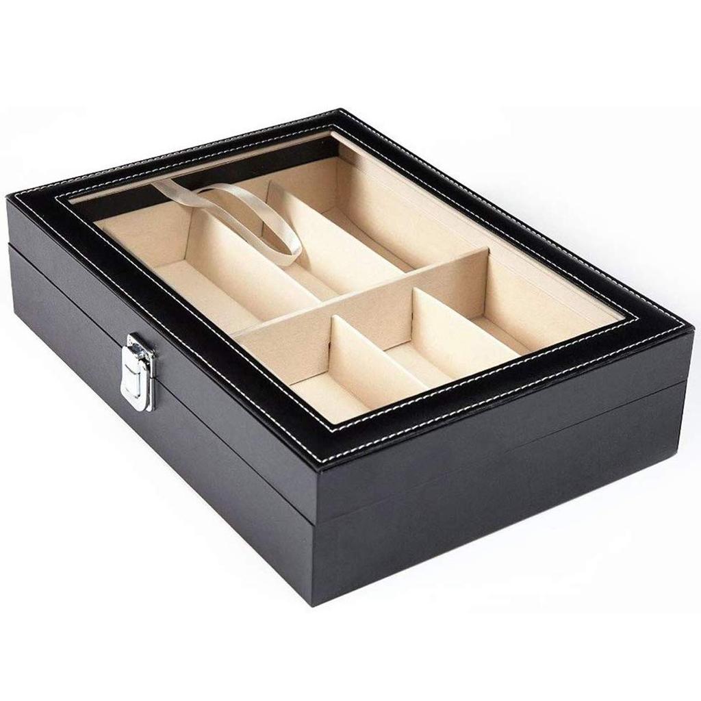 KON Glasses Box Glasses Sunglasses Storage Case Accessories Collection Case Storage 8 Pieces G White