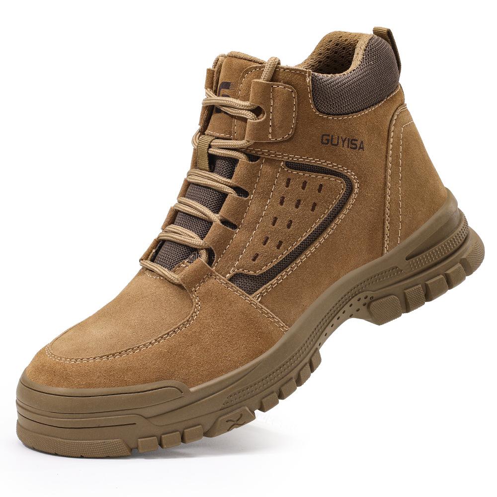 

Men s Safety Shoes Thickened Fleece-lined Men s Boots Anti-smash Anti-puncture Winter with Steel Toe Cap Puncture Work Boots 45 хаки