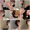 Real Gold Plated 925 Silver Needle Earrings, Natural Freshwater Pearl Flower Drop Earring, Elegant Floral Dangle Stud Earrings For Women Wedding Party