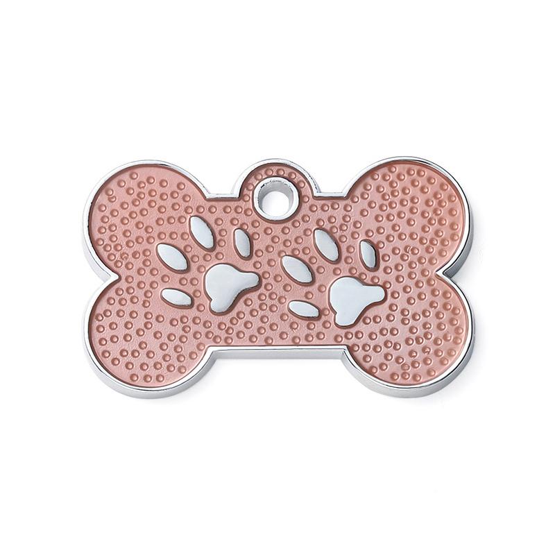 Dog Bone ID Tag-Solid Zinc Alloy Pet Name Plate with Laser Engraving Durable Anti-Lost Identity Charm for Dogs & Cats