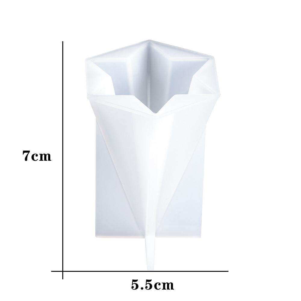 Diamond Shape Handmade Candle Mold Cone Clear Silicone Candle Mold Scented Candle Mould For Diy Making Handmade UV Epoxy Crystal