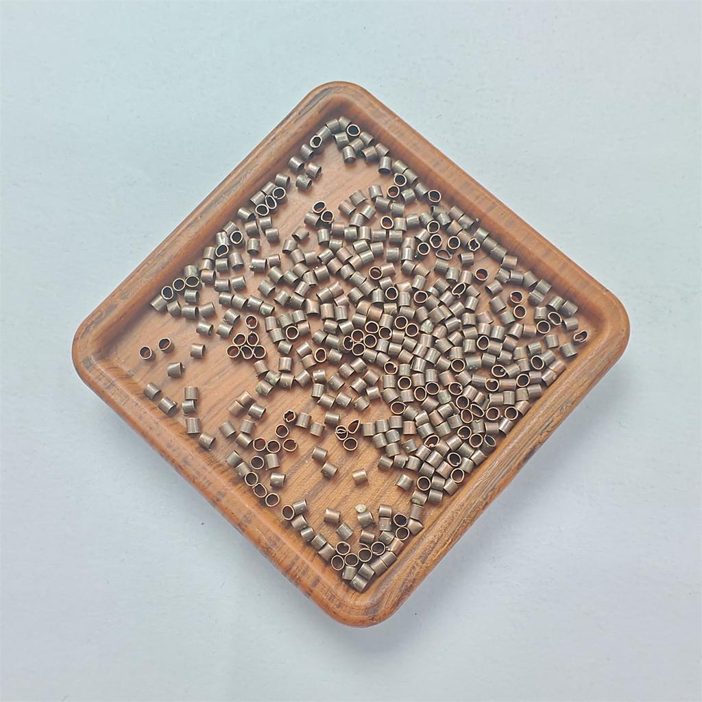 1000/600pcs/lot Mini Alloy Stopper Spacer Beads Gold Sliver Bracelet Finding DIY 1.5mm 2mm Cylinder Tube End Beads for Jewelry Making