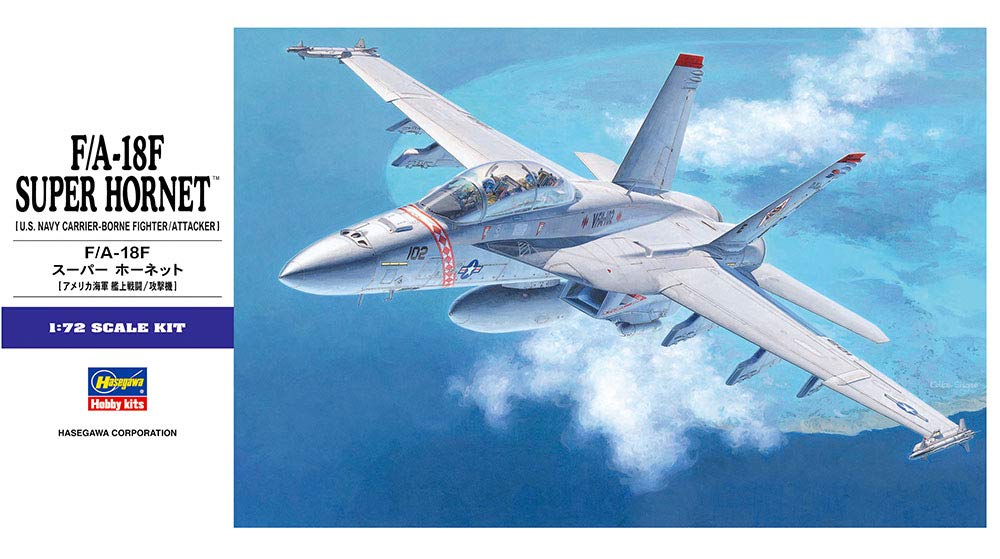Hasegawa US Navy Super Hornet Plastic Model Kit E18 1/72 F/A-18F
