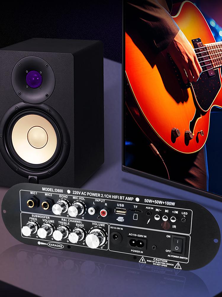 BT Amplifier Board 2.1 Channel 50Wx2 100W Audio Amplifier Board Subwoofer Amplifier for Home and Outdoor Sound Systems