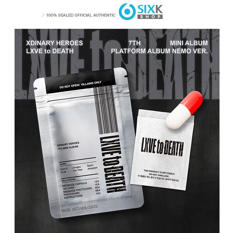 

[Предзаказ]Xdinary Heroes - 7-й мини-альбом [LXVE to DEATH]Платформенный альбом Nemo ver. [NO POB] Nemo ver.