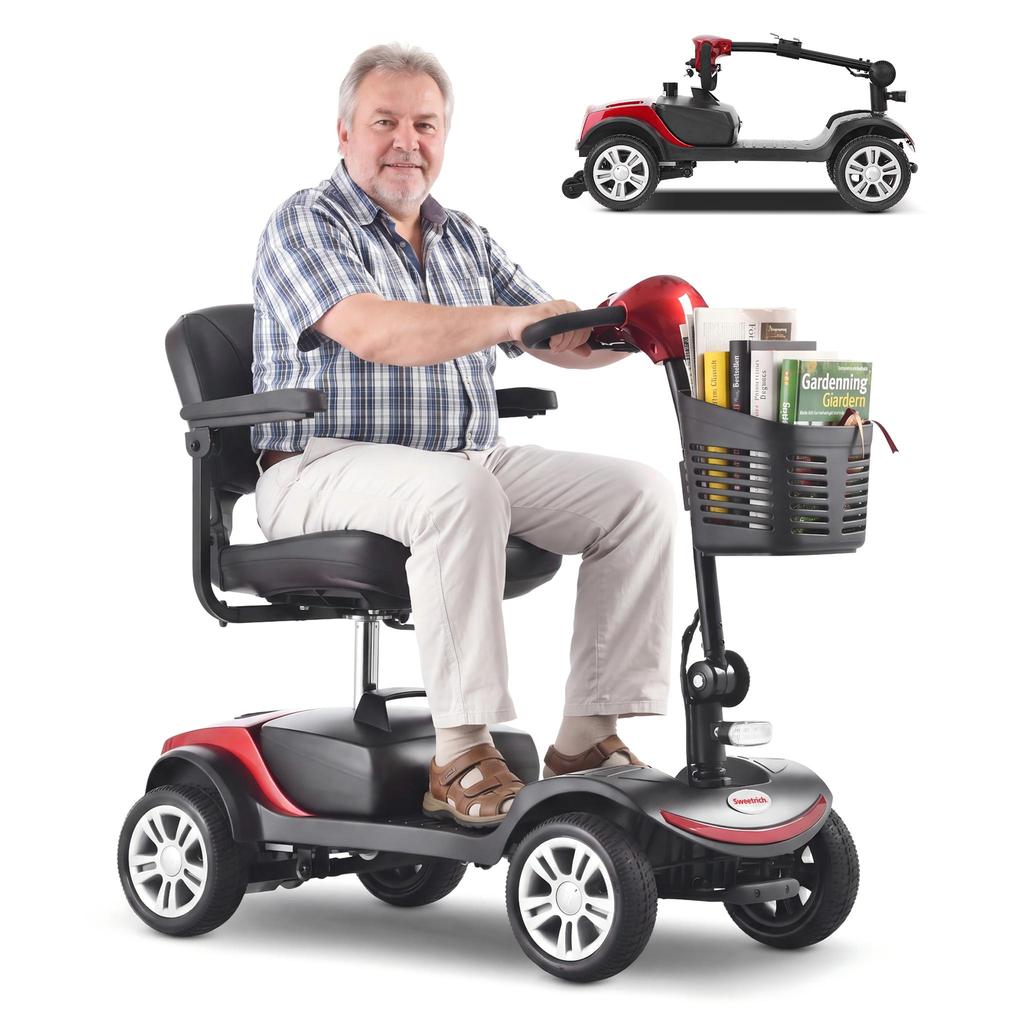 Trotinete electrice pentru vârstnici Sweetrich Viteză maximă 6Km/h Potrivite pentru vârstnici/persoane cu dizabilități Autonomie maximă 15Km Sarcină 136Kg S1 Sport