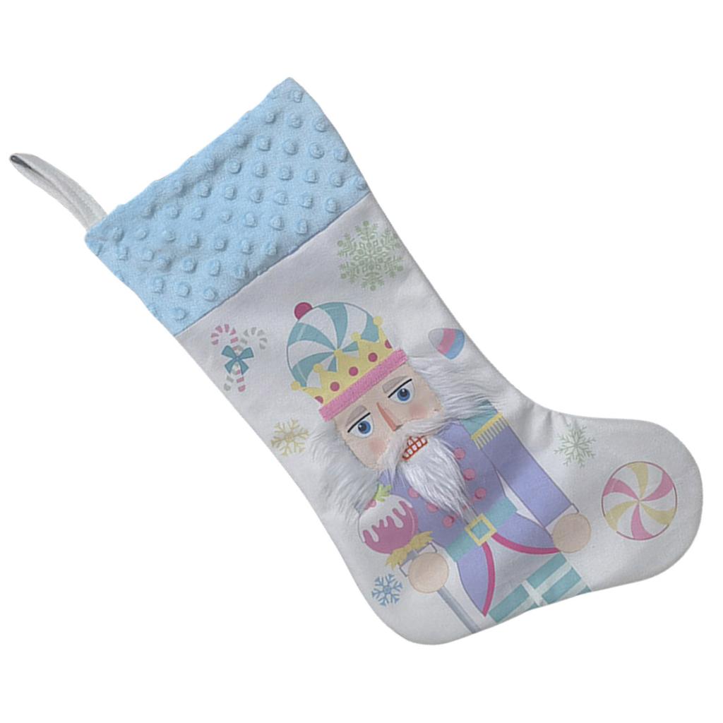 Nutcrackers Ornament Christmas Stocking Large Capacity Present Bag Handmade Holiday Tree and Fireplaces Decoration