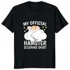 Funny Printed Kawaii Graphic Pajama Hamster TShirt Harajuku Style Streetwear Women Tshirt Casual Fashion Loose Soft Tees