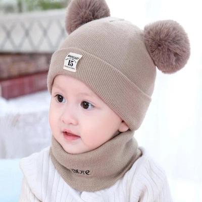 Winter Children Warm Baby Knitted Hats With Pom Pom Kids Knit Beanie Hats Solid Color Children'S Hat For Boys Girls Accessories