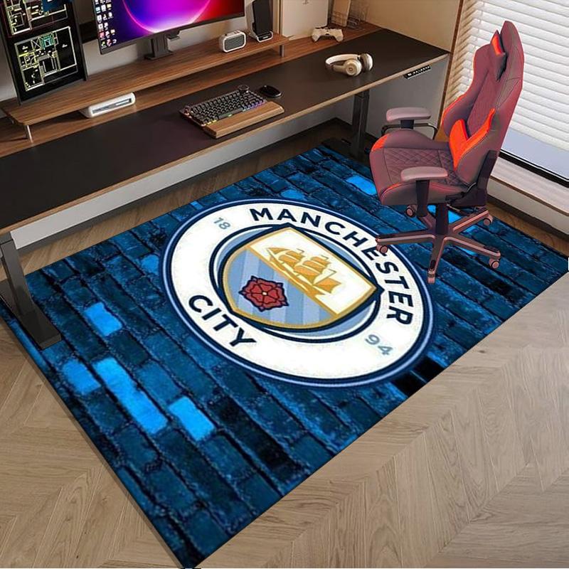 City Football Club Printed Area Rug for Office, Chair Rug, Decorative Carpet Floor Mat, Large Size Fan gifts Christmas gifts