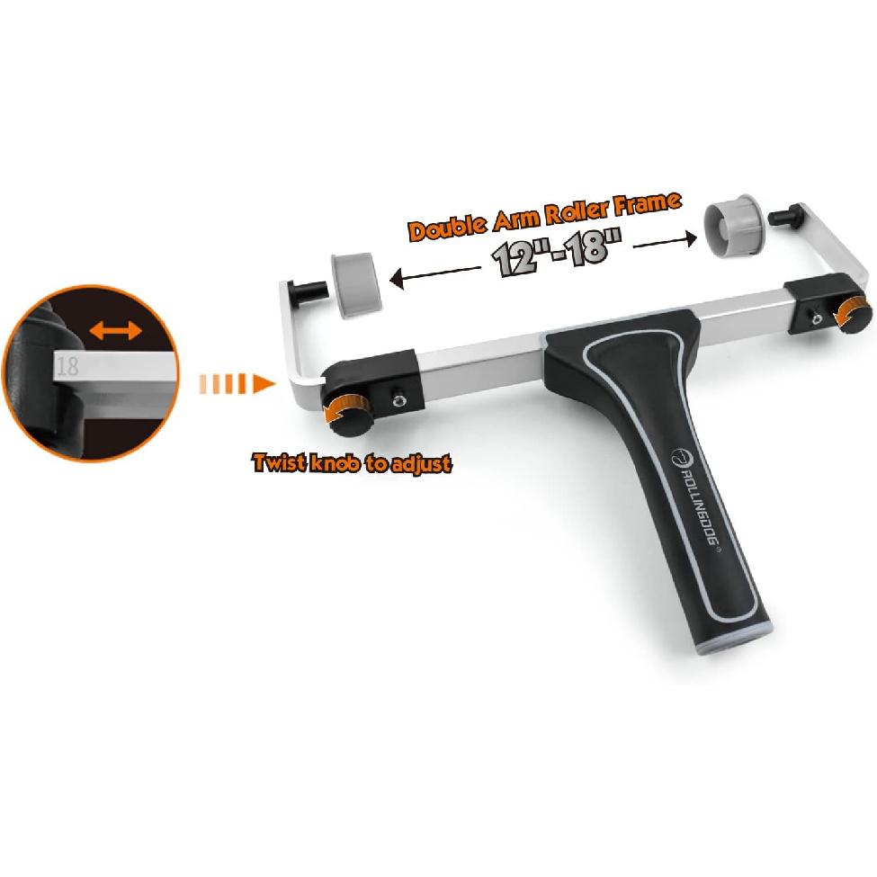 ROLLINGDOG 18 Inch Paint Roller - 18 Roller Frame,18 Paint Roller, Large Paint Roller from 12 Inch To 18 Inch