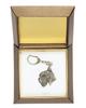 Schnauzer - Silver-plated Key Ring with a Dog In a Gift Box, Handbag Decoration, Backpack Pendant by Art-Dog Brand