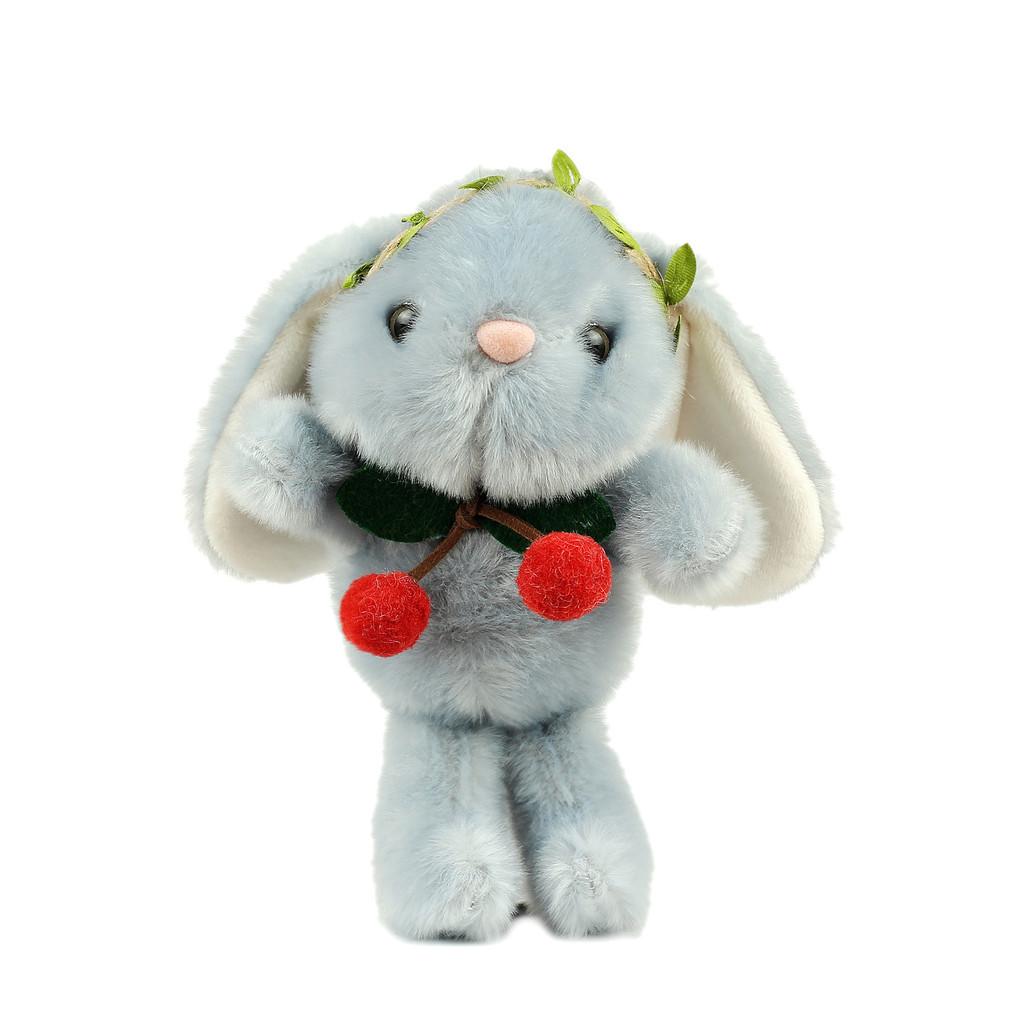 Plush Bunny Keychain Cartoon Stuffed Animal Toy For Students Backpack Decor