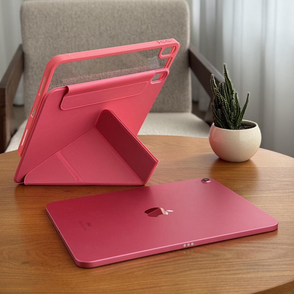 Lightweight Transparent Acrylic Protective Case for iPad 11 (2025 Model 3Y) - Foldable, No Pen Slot, Tenth Generation