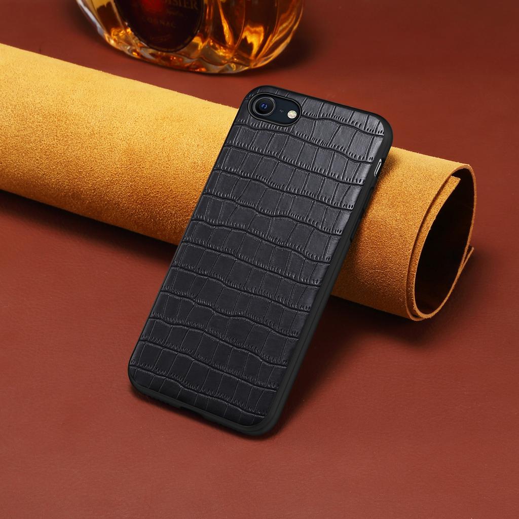 For iPhone 7/8/SE (2020)/SE (2022) Case Crocodile Textured PU Leather+PC+TPU Phone Cover